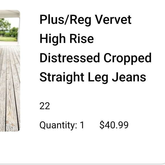Vervet High Rise Distressed Cropped Jeans - Blue - Picture 1 of 4